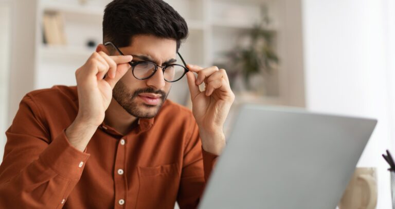 man using a slow computer